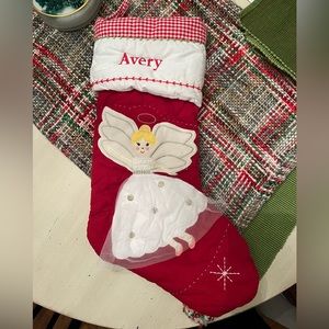 Pottery Barn kids stocking Angel Avery